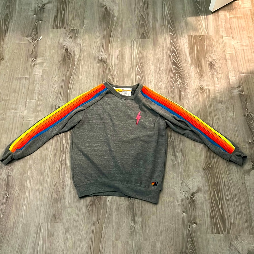 Aviator Nation 5 Stripe Crew Neck in perfect condition - size M